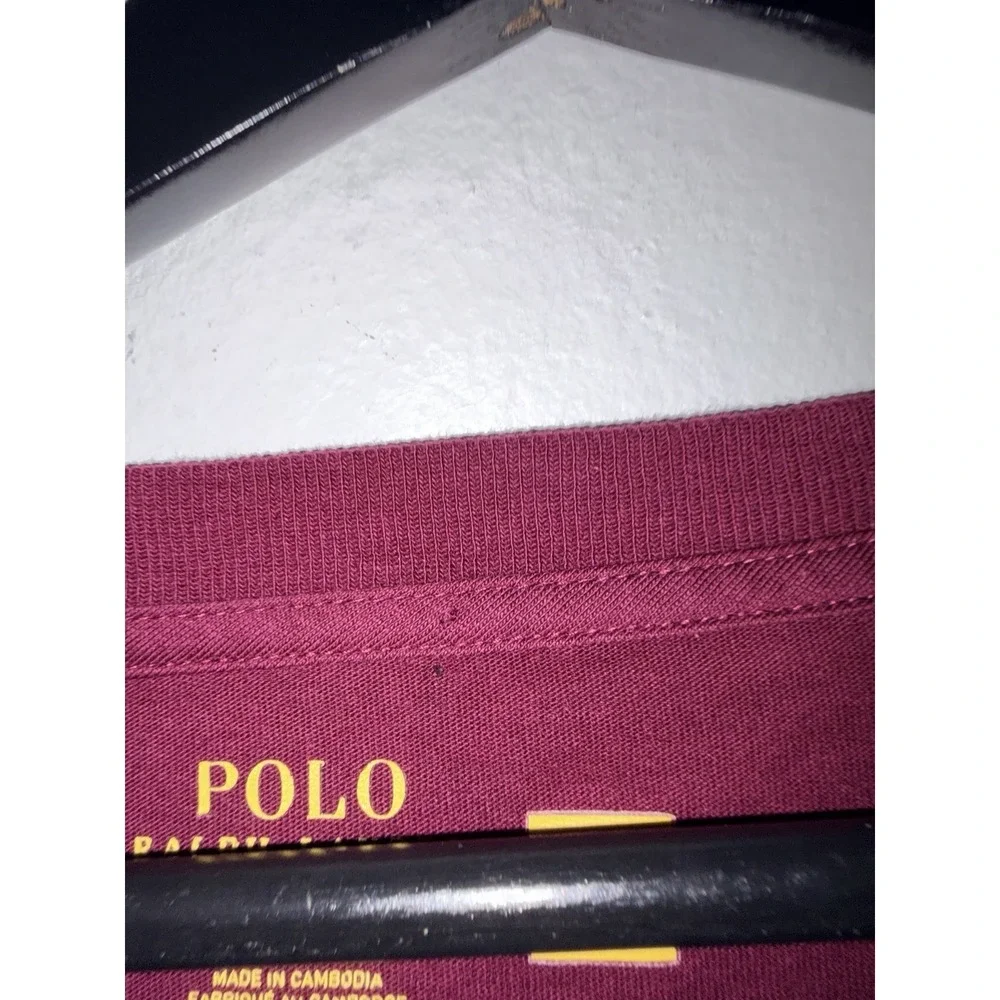 Polo Ralph Lauren Men's Long Sleeve T-Shirt Burgundy Size 4XL